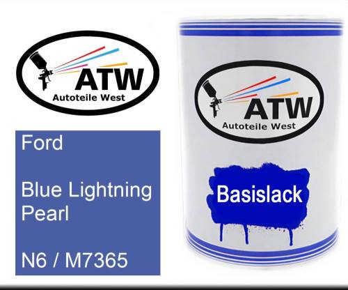 Ford, Blue Lightning Pearl, N6 / M7365: 500ml Lackdose, von ATW Autoteile West.